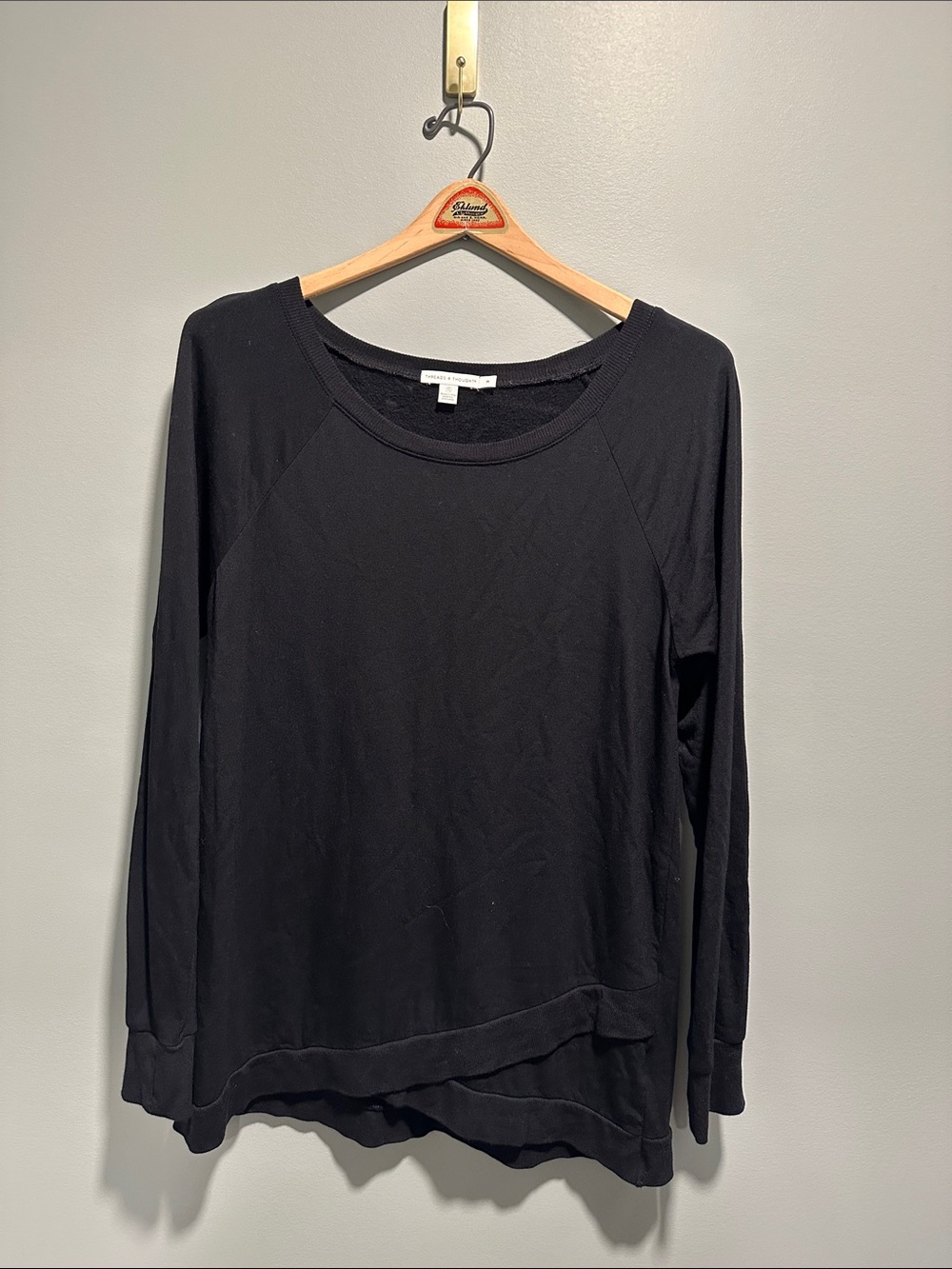 Threads 4 Thought Black Long Sleeve Pullover Sweatshirt